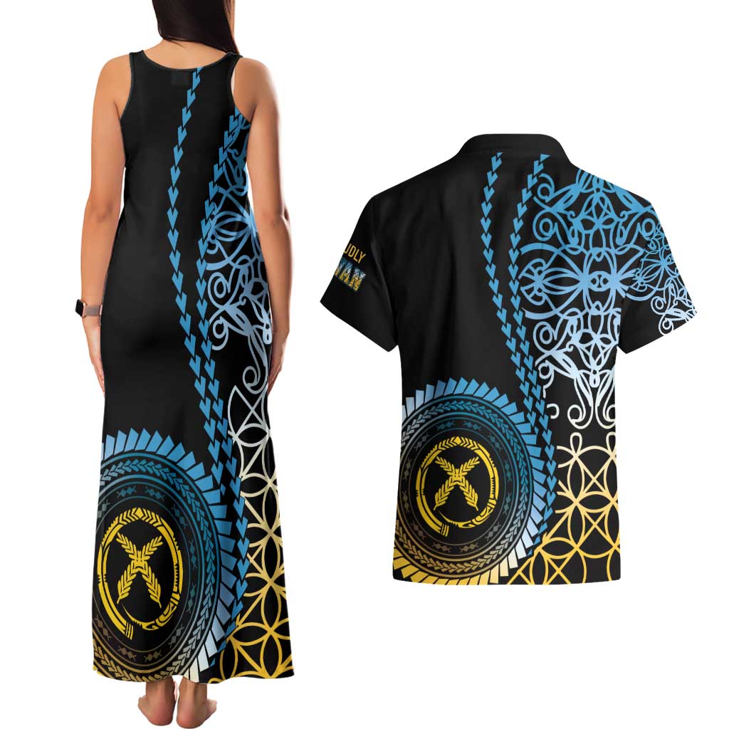 Proudly Ni-Van Sandroing Inspired Couples Matching Tank Maxi Dress and Hawaiian Shirt Sanma Classic Style