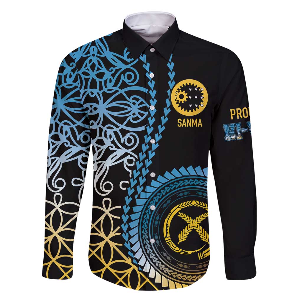 Proudly Ni-Van Sandroing Inspired Family Matching Long Sleeve Bodycon Dress and Hawaiian Shirt Sanma Classic Style