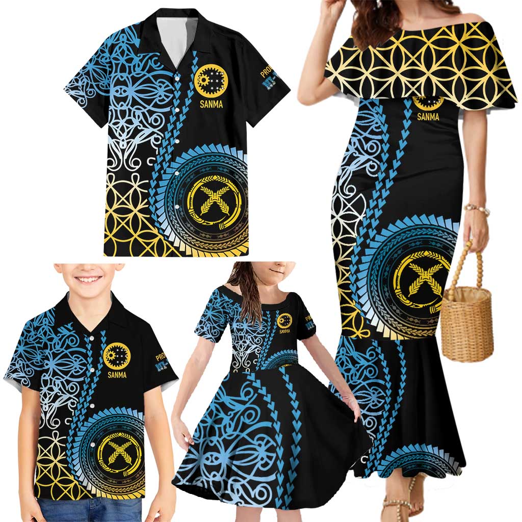 Proudly Ni-Van Sandroing Inspired Family Matching Mermaid Dress and Hawaiian Shirt Sanma Classic Style