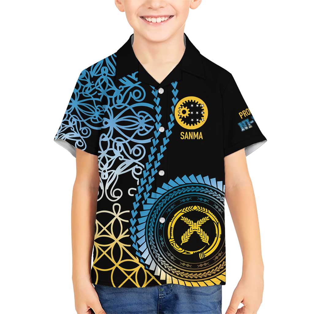 Proudly Ni-Van Sandroing Inspired Family Matching Short Sleeve Bodycon Dress and Hawaiian Shirt Sanma Classic Style