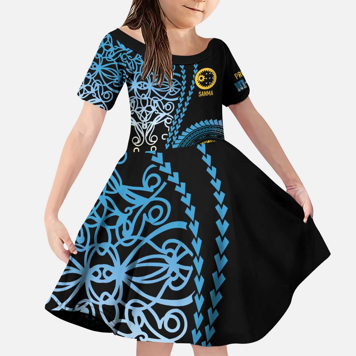 Proudly Ni-Van Sandroing Inspired Kid Short Sleeve Dress Sanma Classic Style