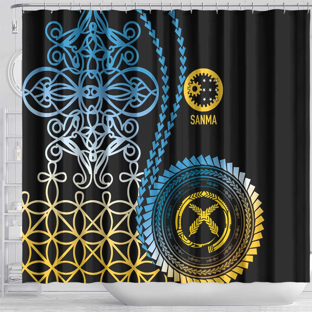 Proudly Ni-Van Sandroing Inspired Shower Curtain Sanma Classic Style