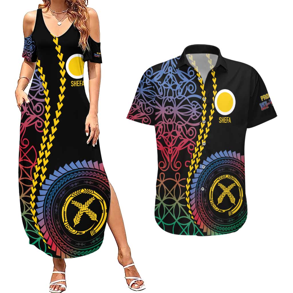 Proudly Ni-Van Sandroing Inspired Couples Matching Summer Maxi Dress and Hawaiian Shirt Shefa Classic Style