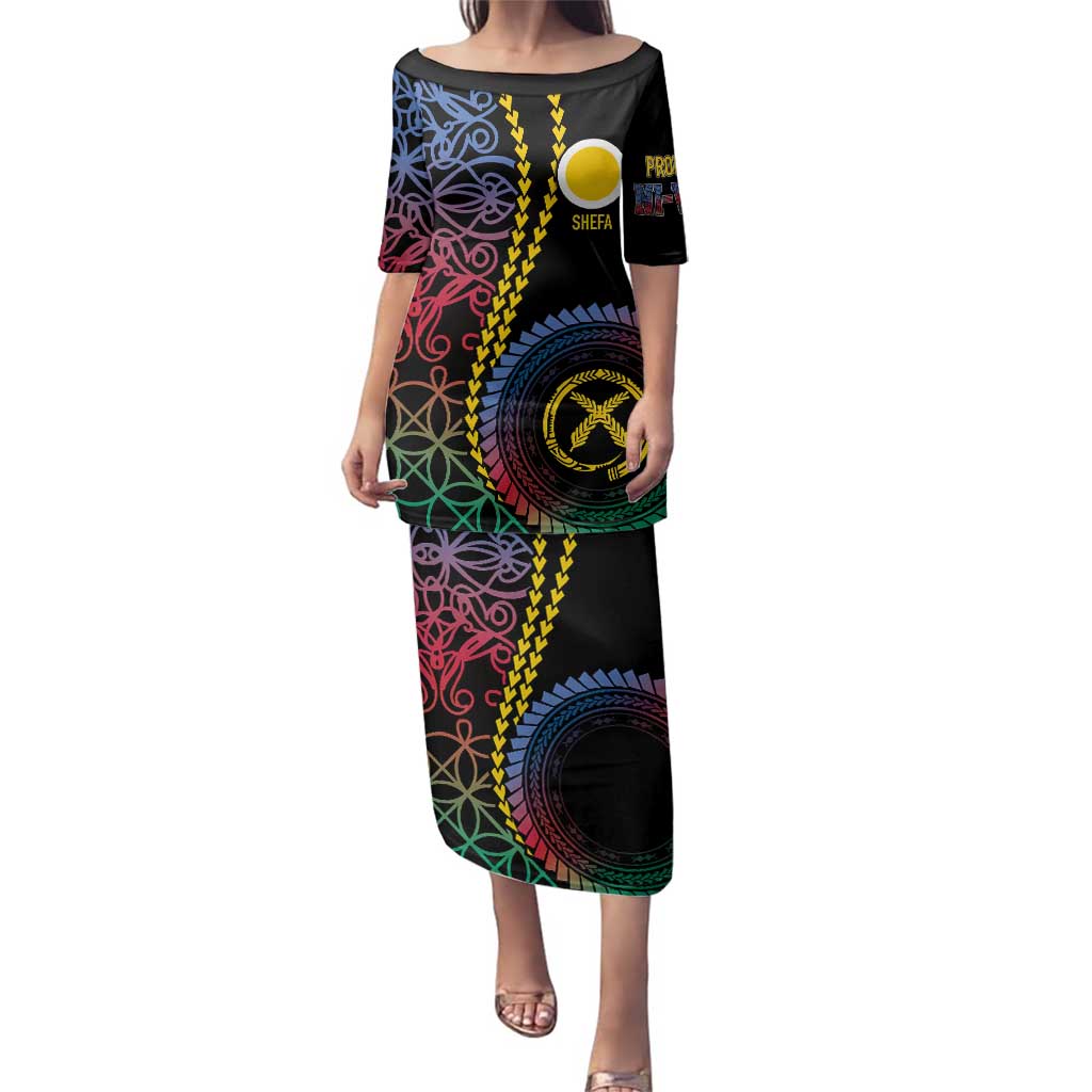 Proudly Ni-Van Sandroing Inspired Family Matching Puletasi and Hawaiian Shirt Shefa Classic Style