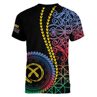 Proudly Ni-Van Sandroing Inspired Women V-Neck T-Shirt Shefa Classic Style LT7 - Polynesian Pride
