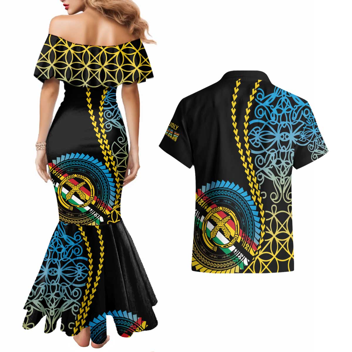 Proudly Ni-Van Sandroing Inspired Couples Matching Mermaid Dress and Hawaiian Shirt Torba Classic Style