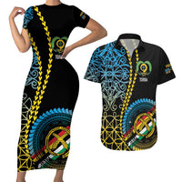 Proudly Ni-Van Sandroing Inspired Couples Matching Short Sleeve Bodycon Dress and Hawaiian Shirt Torba Classic Style