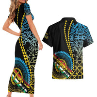 Proudly Ni-Van Sandroing Inspired Couples Matching Short Sleeve Bodycon Dress and Hawaiian Shirt Torba Classic Style