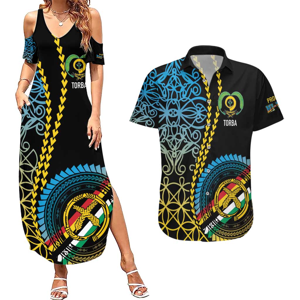 Proudly Ni-Van Sandroing Inspired Couples Matching Summer Maxi Dress and Hawaiian Shirt Torba Classic Style