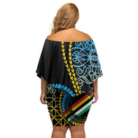 Proudly Ni-Van Sandroing Inspired Family Matching Off Shoulder Short Dress and Hawaiian Shirt Torba Classic Style