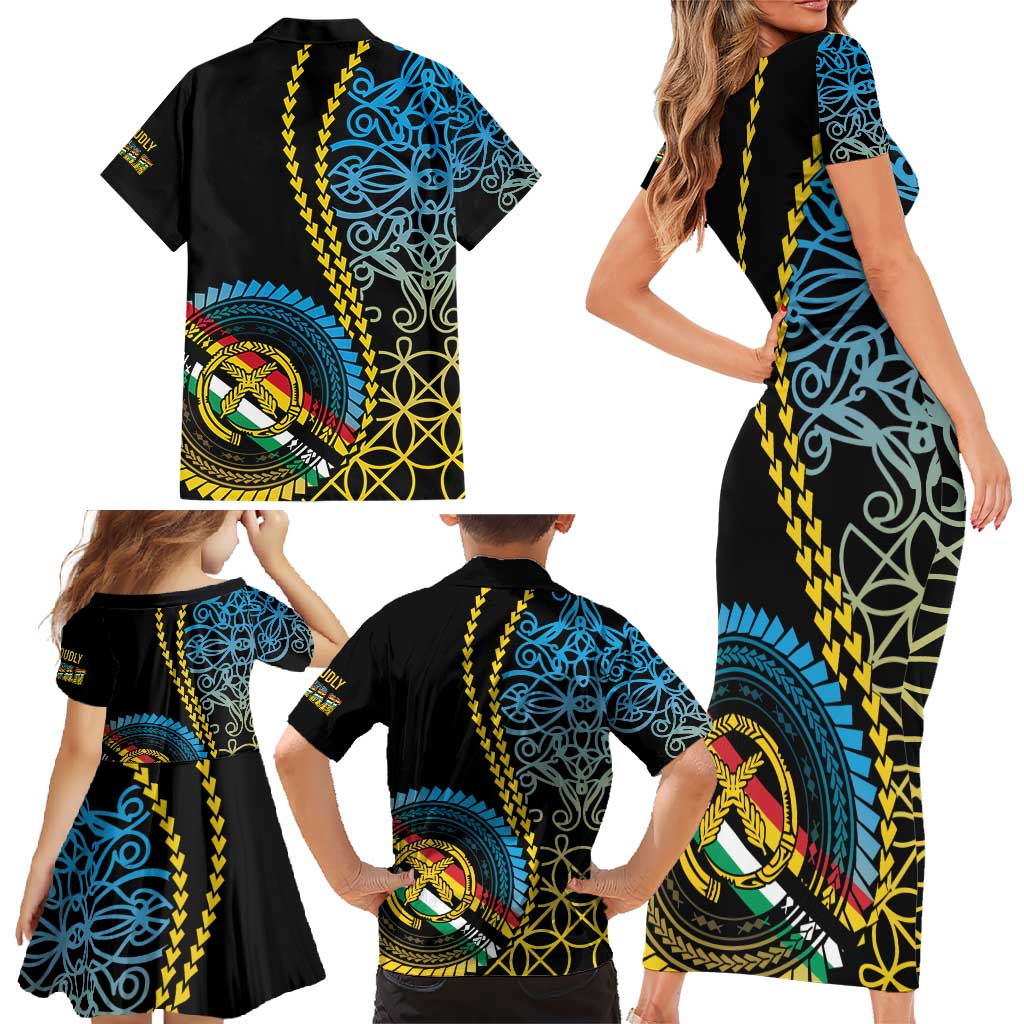 Proudly Ni-Van Sandroing Inspired Family Matching Short Sleeve Bodycon Dress and Hawaiian Shirt Torba Classic Style