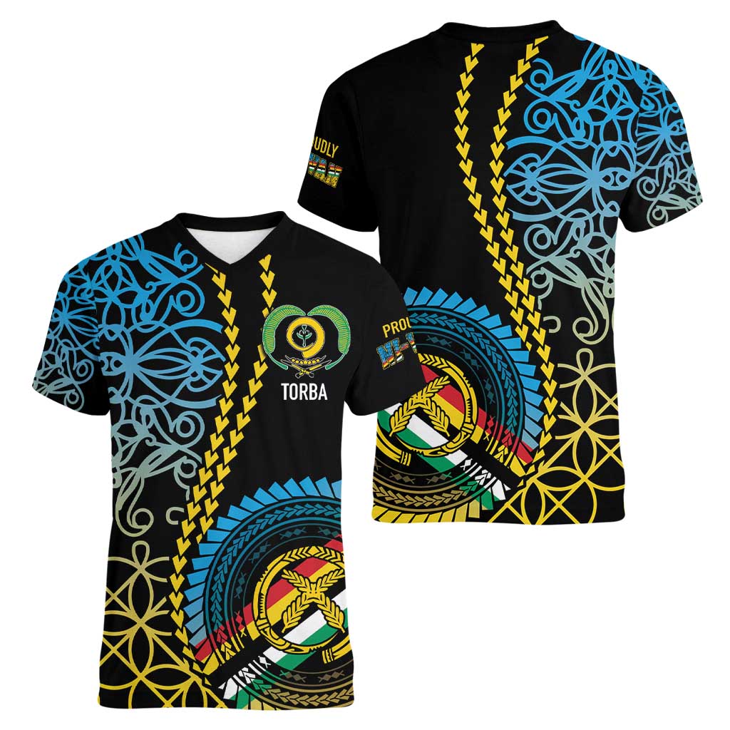 Proudly Ni-Van Sandroing Inspired Women V-Neck T-Shirt Torba Classic Style LT7 - Polynesian Pride