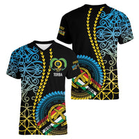 Proudly Ni-Van Sandroing Inspired Women V-Neck T-Shirt Torba Classic Style LT7 - Polynesian Pride