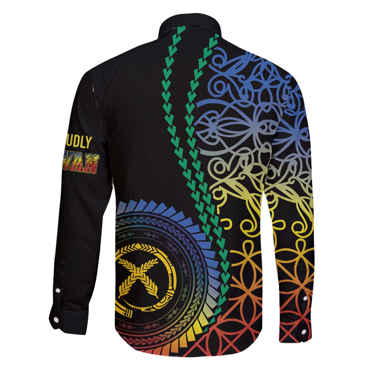 Proudly Ni-Van Sandroing Inspired Family Matching Off The Shoulder Long Sleeve Dress and Hawaiian Shirt Tafea Classic Style