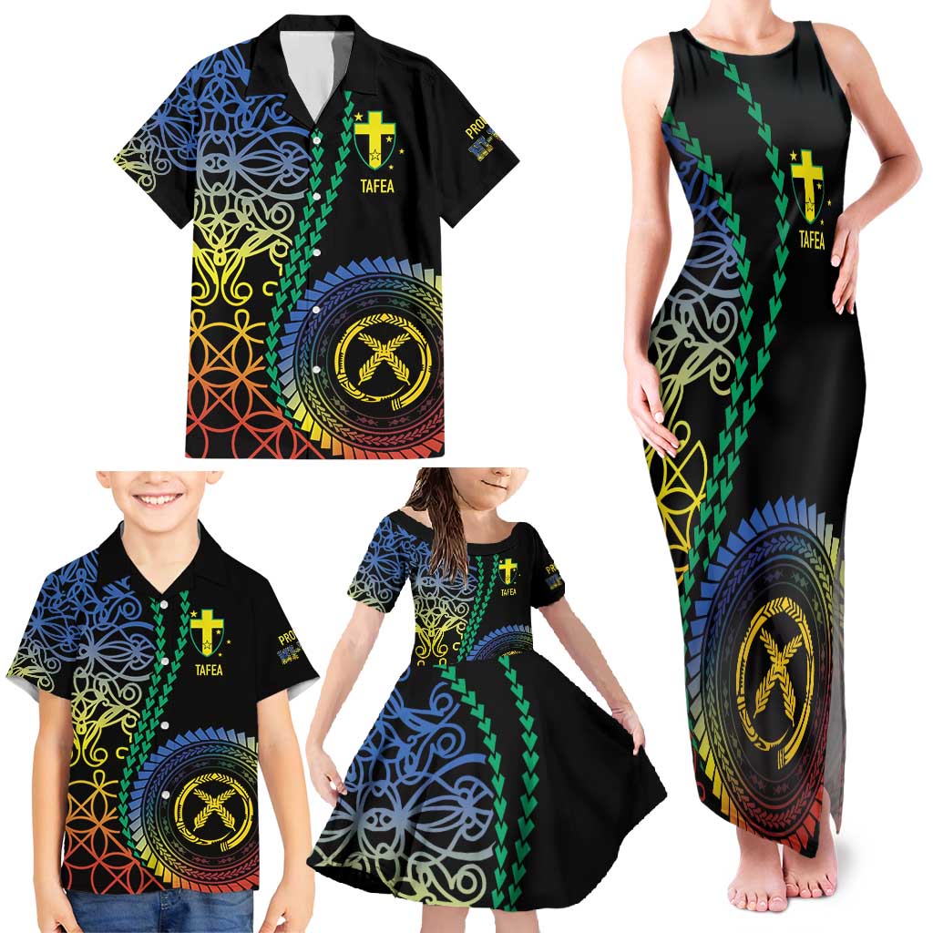Proudly Ni-Van Sandroing Inspired Family Matching Tank Maxi Dress and Hawaiian Shirt Tafea Classic Style