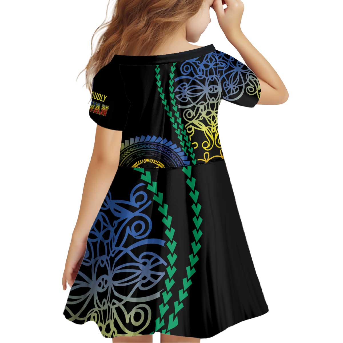 Proudly Ni-Van Sandroing Inspired Kid Short Sleeve Dress Tafea Classic Style