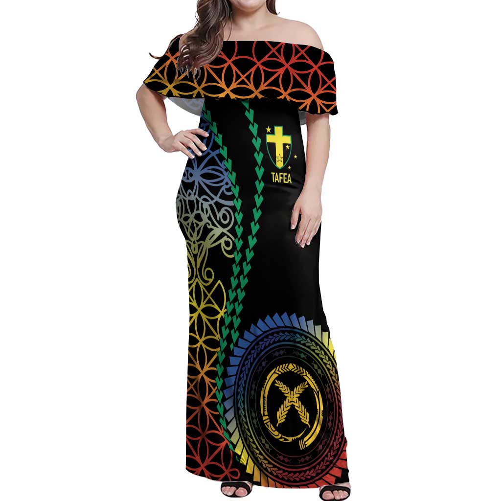 Proudly Ni-Van Sandroing Inspired Off Shoulder Maxi Dress Tafea Classic Style
