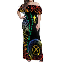 Proudly Ni-Van Sandroing Inspired Off Shoulder Maxi Dress Tafea Classic Style