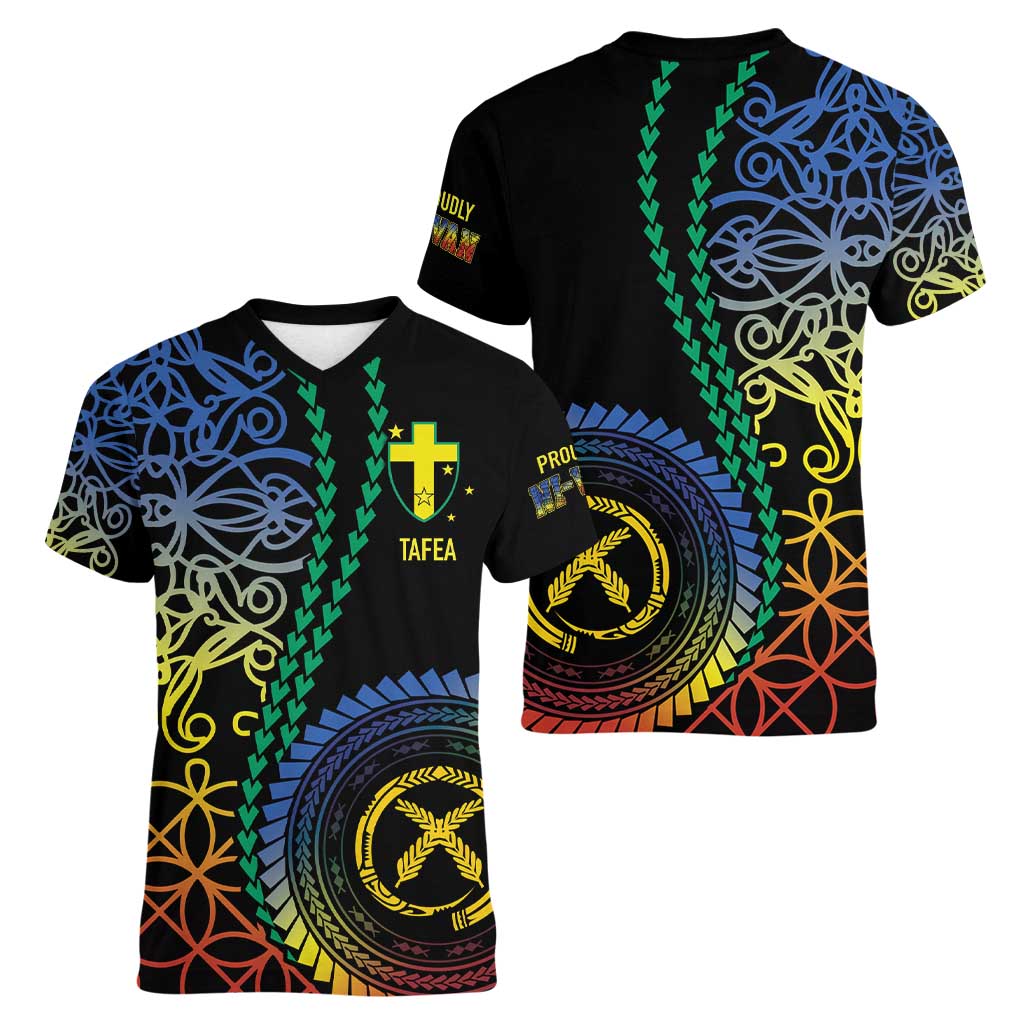 Proudly Ni-Van Sandroing Inspired Women V-Neck T-Shirt Tafea Classic Style