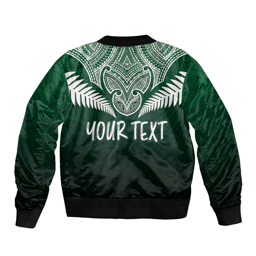 Personalised New Zealand Bomber Jacket Hei Matau Mix Silver Fern Basic LT7 - Polynesian Pride