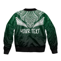 Personalised New Zealand Bomber Jacket Hei Matau Mix Silver Fern Basic LT7 - Polynesian Pride