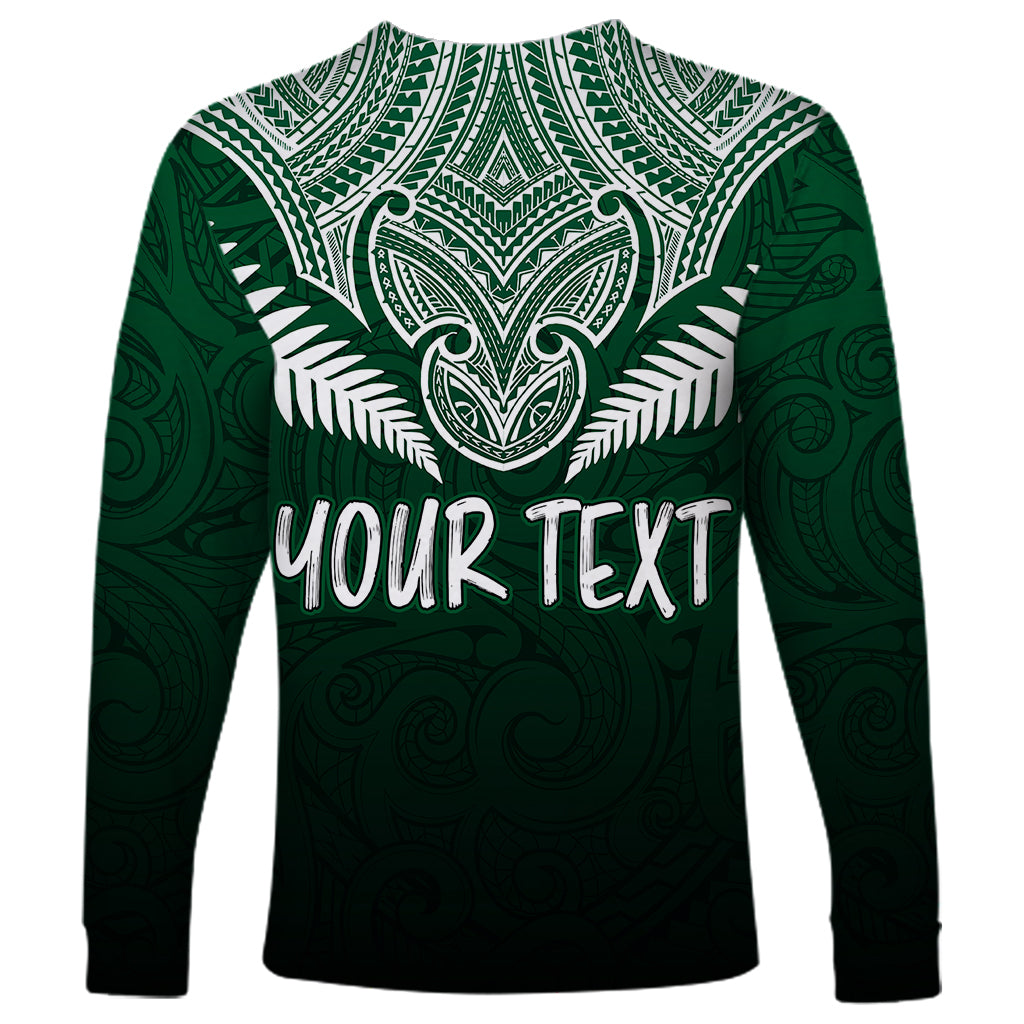 Personalised New Zealand Long Sleeve Shirt Hei Matau Mix Silver Fern Basic LT7 - Polynesian Pride