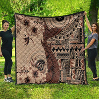 Bula Fiji Quilt Shark Tail Beige Masi Tapa