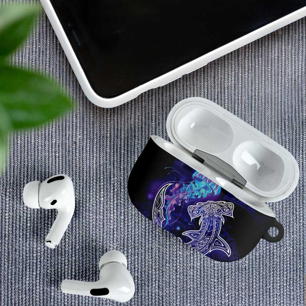 Polynesian Aumakua AirPods Case Jellyfish with Shark - Polynesian Pride
