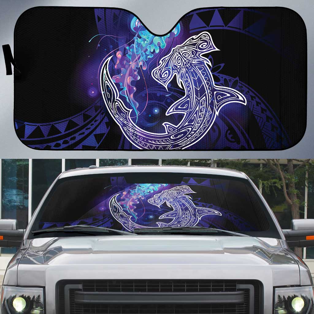 Polynesian Aumakua Auto Sun Shade Jellyfish with Shark - Polynesian Pride