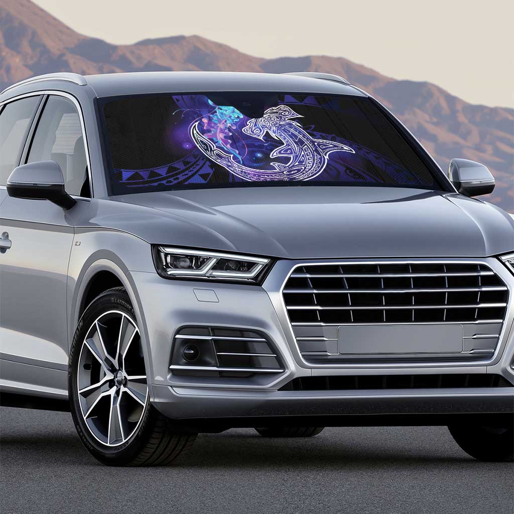 Polynesian Aumakua Auto Sun Shade Jellyfish with Shark - Polynesian Pride