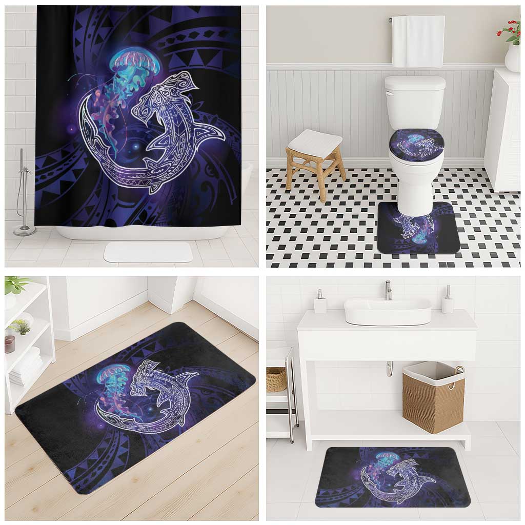 Polynesian Aumakua Bathroom Set Jellyfish with Shark - Polynesian Pride