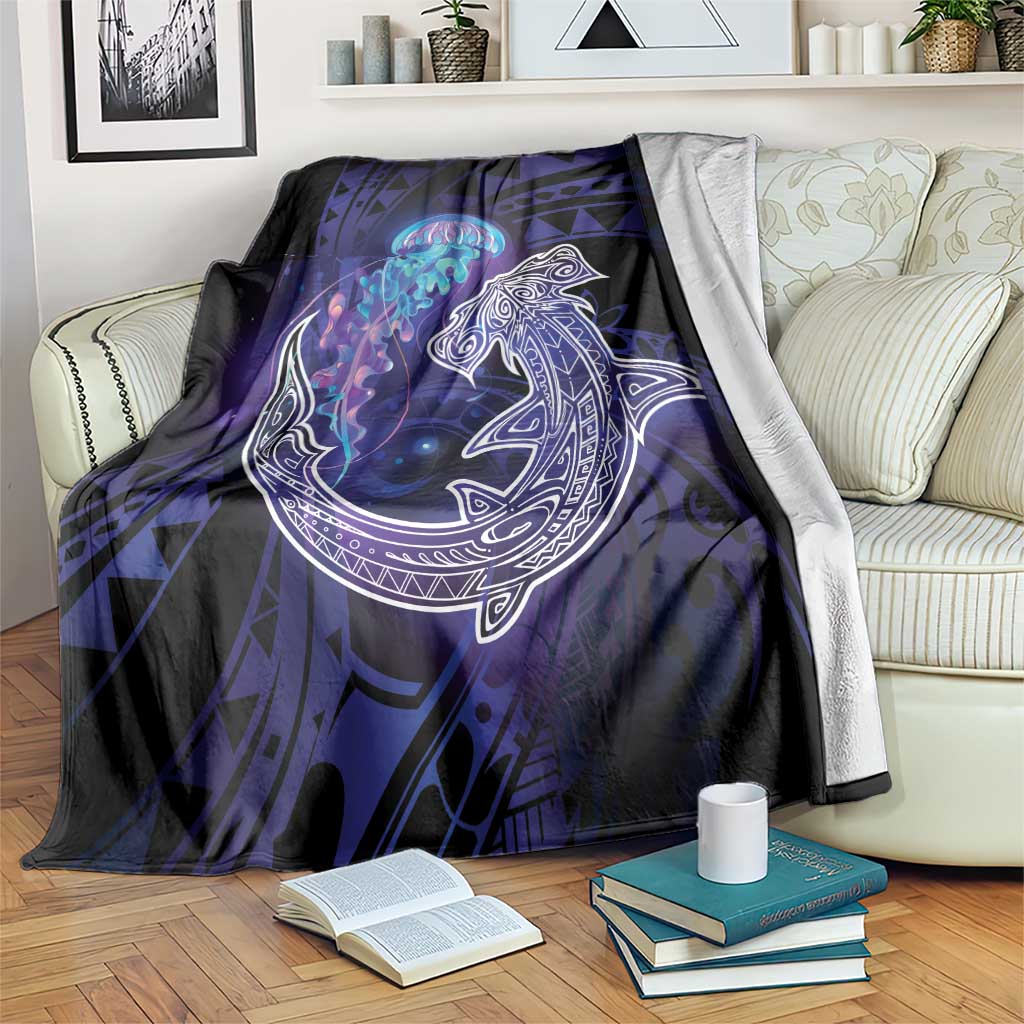 Polynesian Aumakua Blanket Jellyfish with Shark - Polynesian Pride