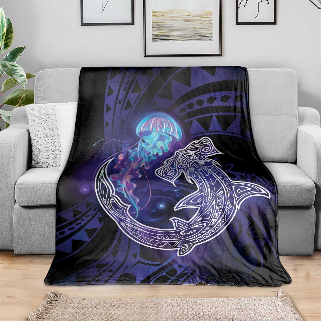Polynesian Aumakua Blanket Jellyfish with Shark - Polynesian Pride