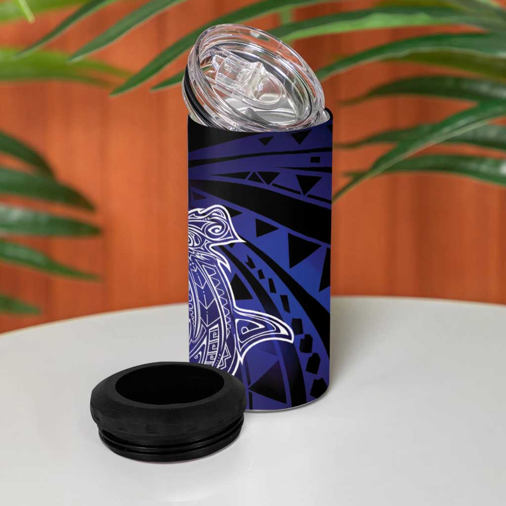 Polynesian Aumakua 4 in 1 Can Cooler Tumbler Jellyfish with Shark - Polynesian Pride