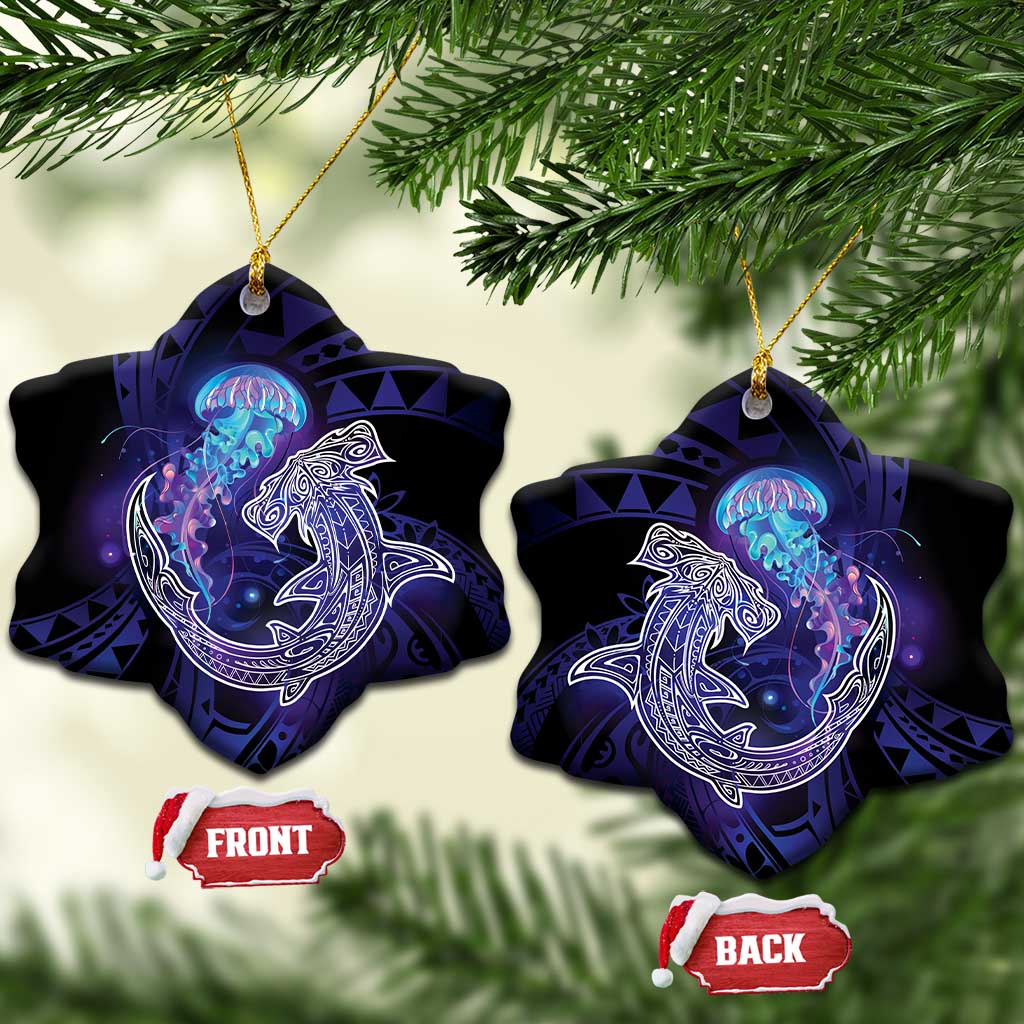 Polynesian Aumakua Ceramic Ornament Jellyfish with Shark - Polynesian Pride