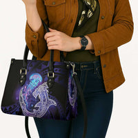 Polynesian Aumakua Leather Bag Jellyfish with Shark - Polynesian Pride