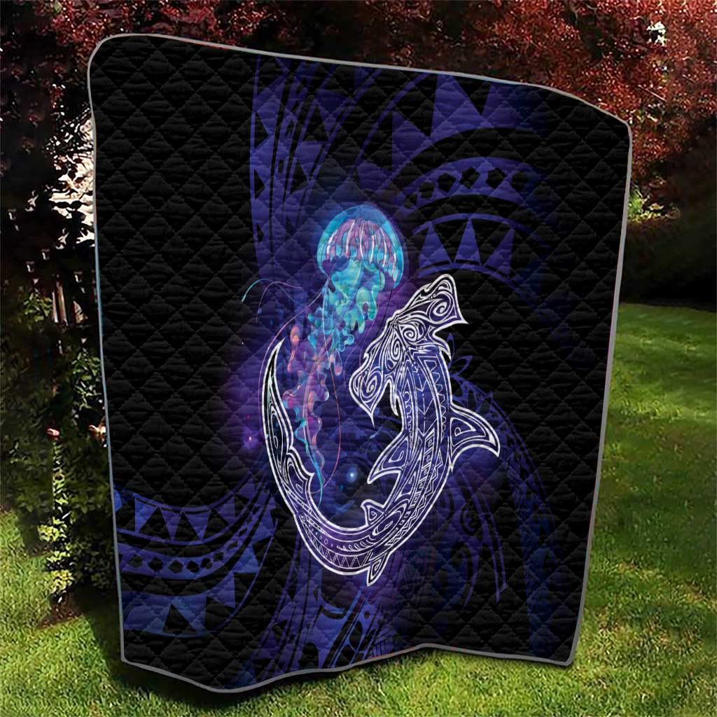 Polynesian Aumakua Quilt Jellyfish with Shark - Polynesian Pride
