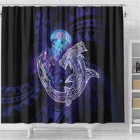 Polynesian Aumakua Shower Curtain Jellyfish with Shark - Polynesian Pride