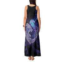Polynesian Aumakua Tank Maxi Dress Jellyfish with Shark - Polynesian Pride
