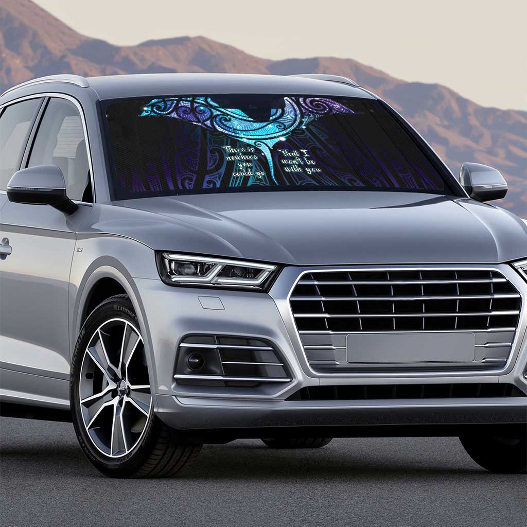 Aotearoa Maori Te Whai Rahi Auto Sun Shade Tala - Nowhere You Could Go That I Won't Be With You - Polynesian Pride