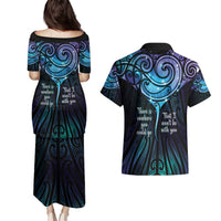 Aotearoa Maori Te Whai Rahi Couples Matching Puletasi and Hawaiian Shirt Tala - Nowhere You Could Go That I Won't Be With You - Polynesian Pride