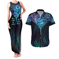 Aotearoa Maori Te Whai Rahi Couples Matching Tank Maxi Dress and Hawaiian Shirt Tala - Nowhere You Could Go That I Won't Be With You - Polynesian Pride