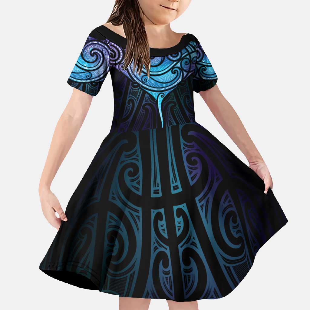 Aotearoa Maori Te Whai Rahi Family Matching Long Sleeve Bodycon Dress and Hawaiian Shirt Tala - Nowhere You Could Go That I Won't Be With You - Polynesian Pride