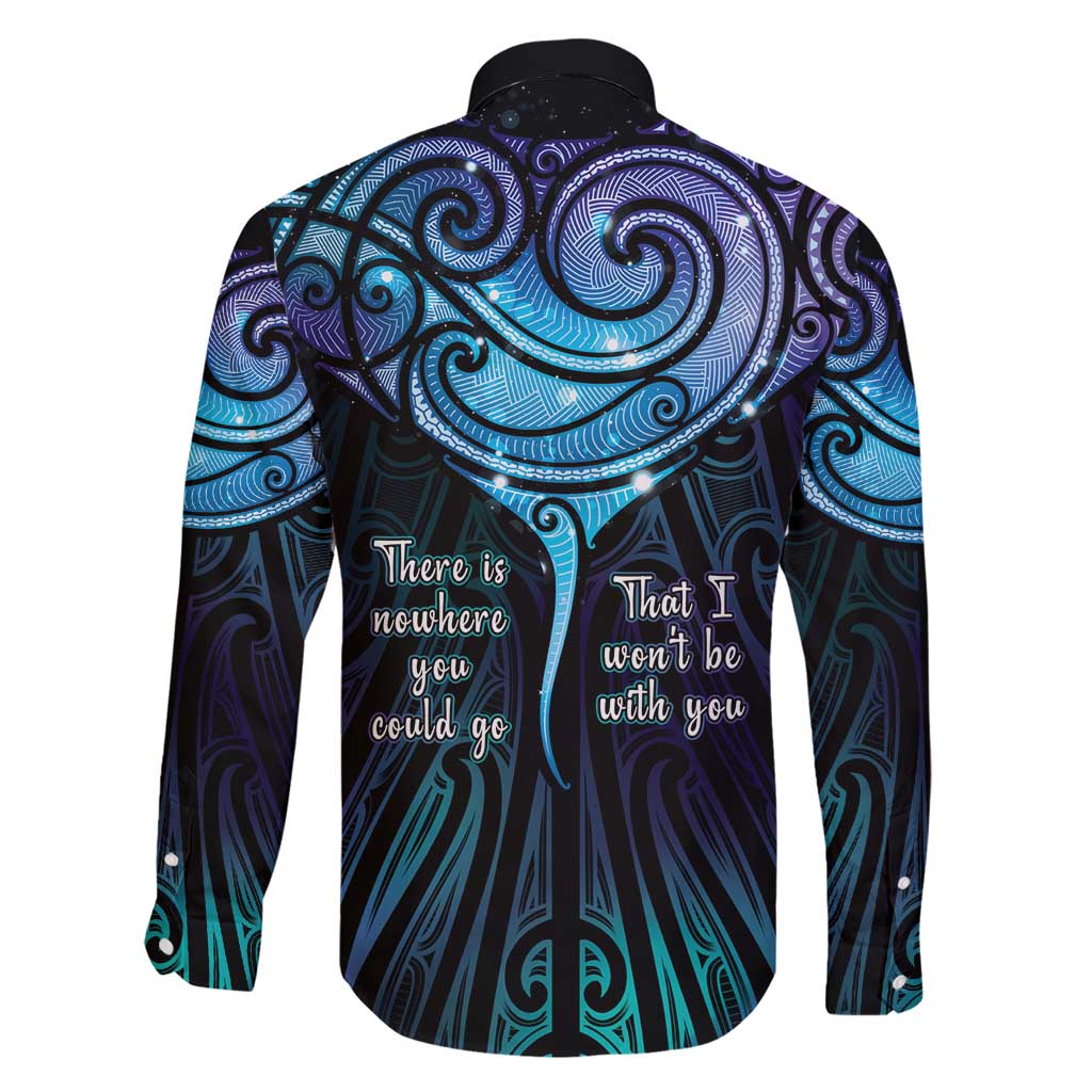 Aotearoa Maori Te Whai Rahi Family Matching Short Sleeve Bodycon Dress and Hawaiian Shirt Tala - Nowhere You Could Go That I Won't Be With You - Polynesian Pride