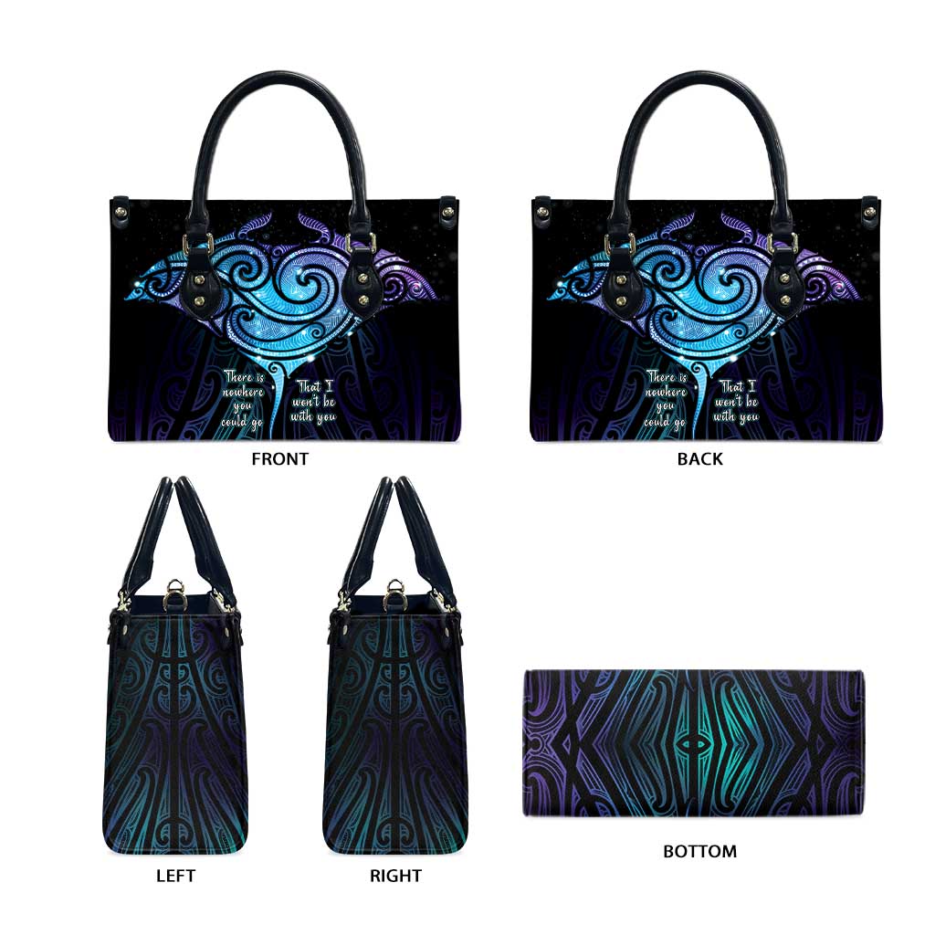 Aotearoa Maori Te Whai Rahi Leather Bag Tala - Nowhere You Could Go That I Won't Be With You - Polynesian Pride