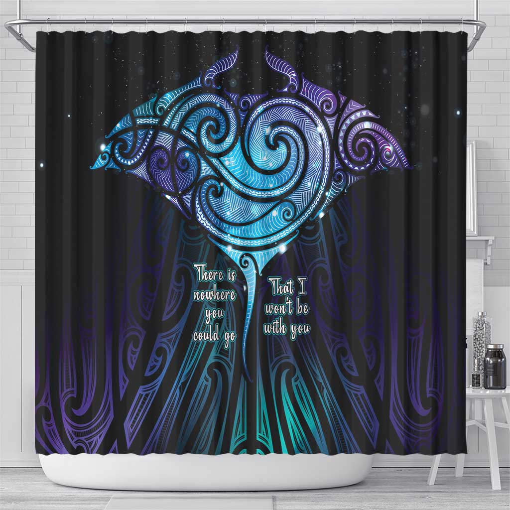 Aotearoa Maori Te Whai Rahi Shower Curtain Tala - Nowhere You Could Go That I Won't Be With You - Polynesian Pride