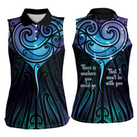 Aotearoa Maori Te Whai Rahi Women Sleeveless Polo Shirt Tala - Nowhere You Could Go That I Won't Be With You - Polynesian Pride