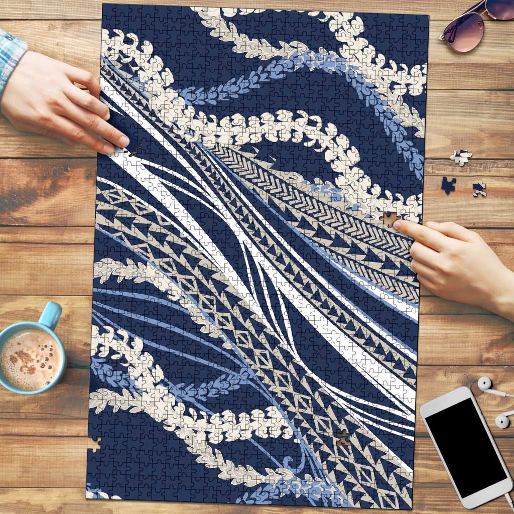 Polynesian Puakeniken Pikake Twisted Lei Puzzle Navy Blue - Polynesian Pride