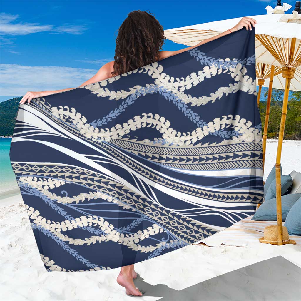 Polynesian Puakeniken Pikake Twisted Lei Sarong Navy Blue - Polynesian Pride