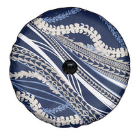 Polynesian Puakeniken Pikake Twisted Lei Spare Tire Cover Navy Blue - Polynesian Pride